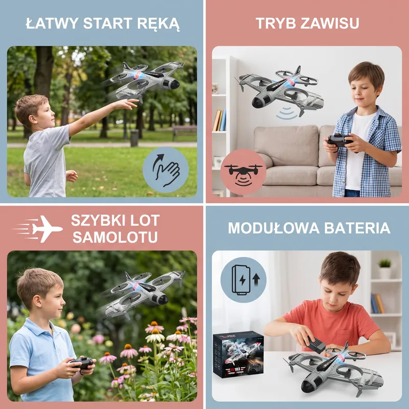 Изтребител и дрон 2 в 1 с дистанционно управление — снимка 4