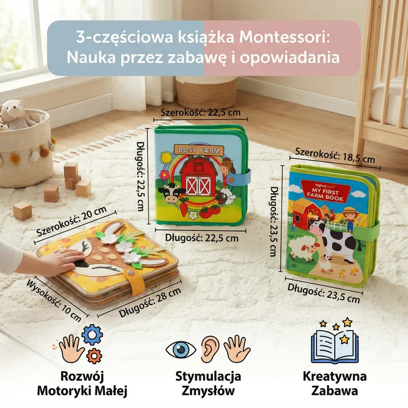 Книжки Монтесори 3 части за учене чрез игра и истории — снимка 5