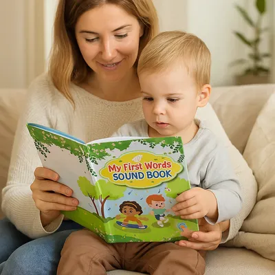 Английска звукова книжка за първи думи за малки деца