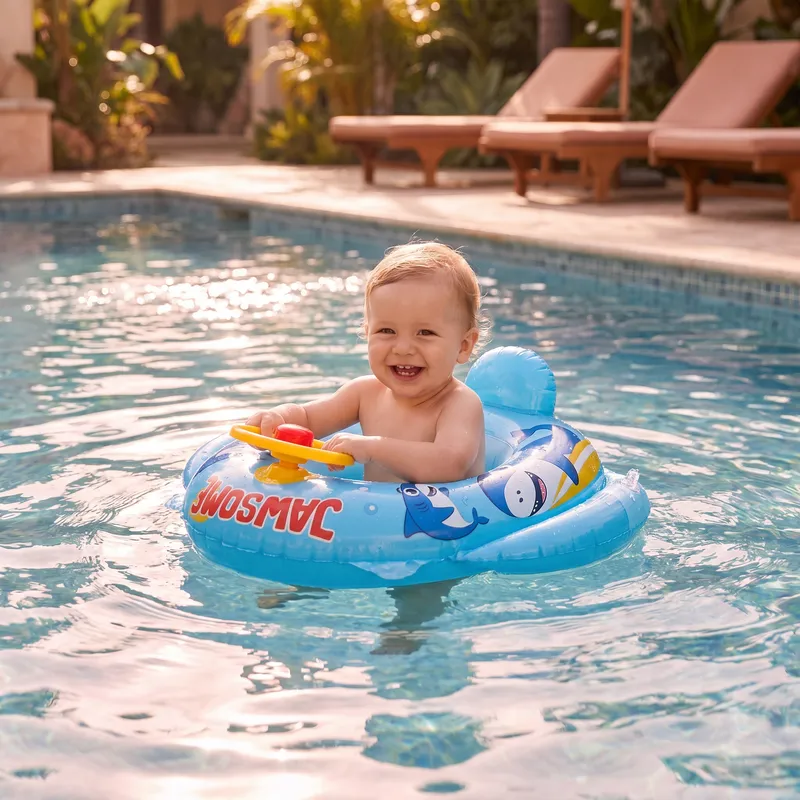 Плувен пояс Baby Shark с волан за малки деца