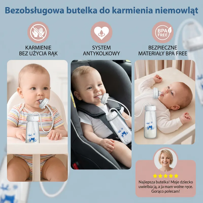 Бебешко шише за самостоятелно хранене — снимка 3