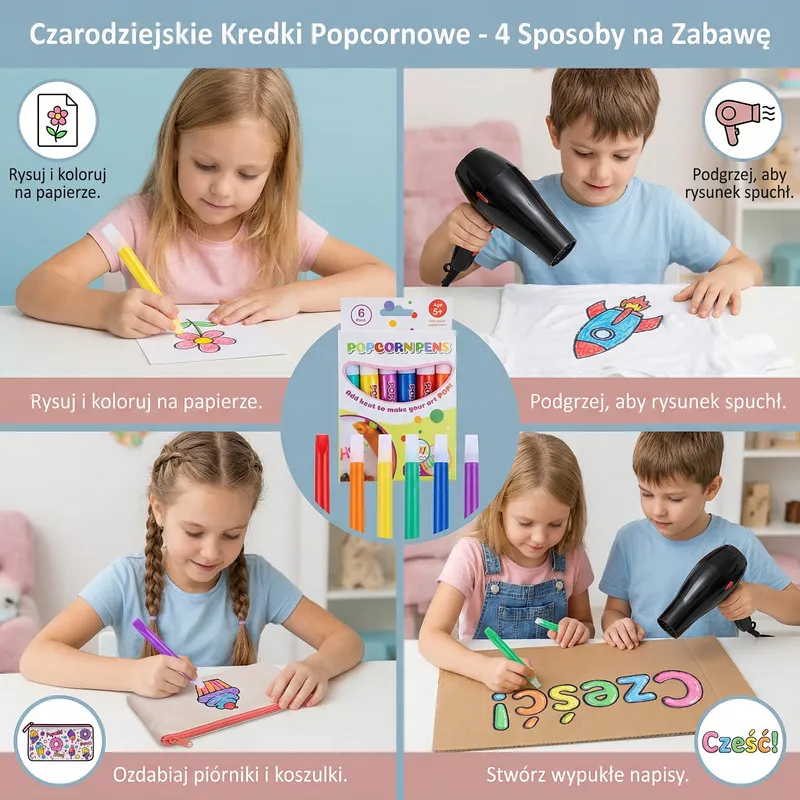 Вълшебни пастели попкорн за рисуване за деца — снимка 3