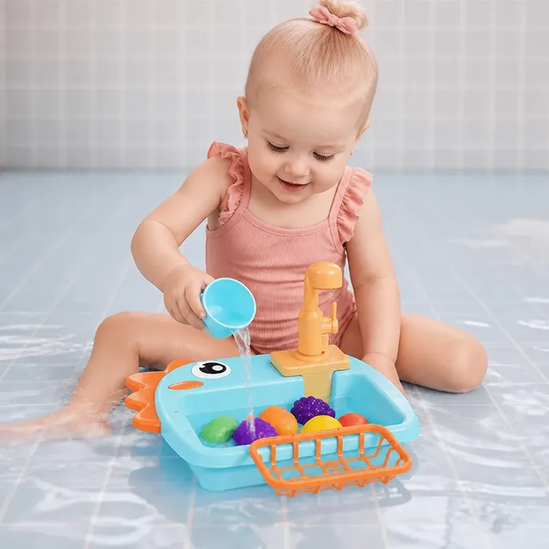 Детска мивка за игра с течаща вода и мотив динозавър — снимка 5