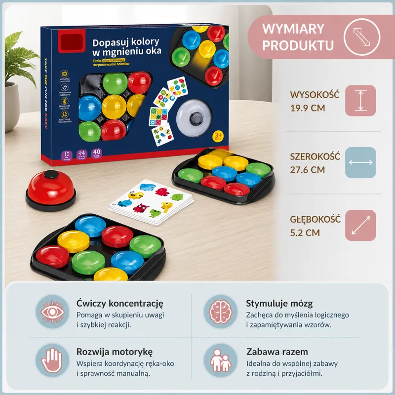 Образователна семейна игра за напасване на цветни шарки — снимка 4