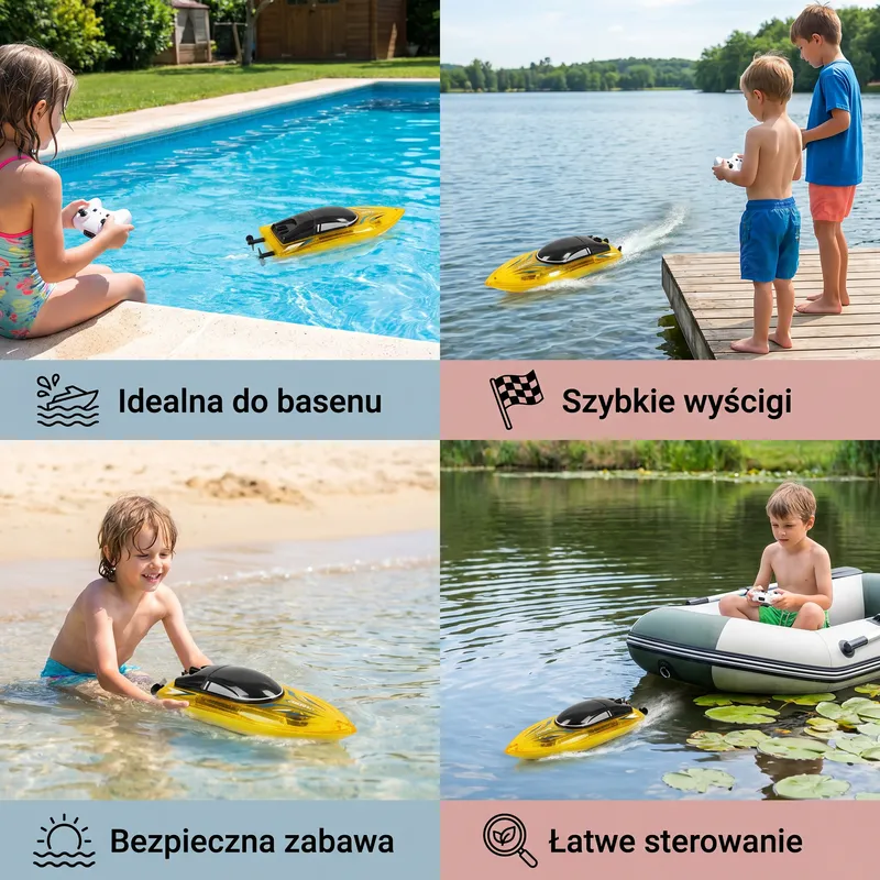 Електрическа състезателна лодка за игра във водата — снимка 3