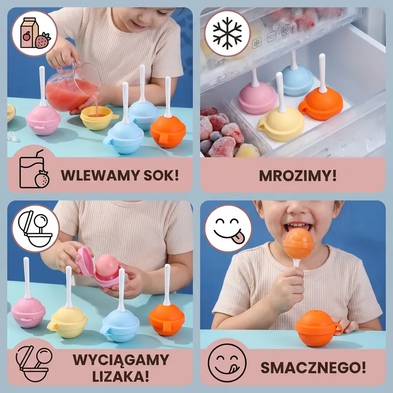 Формички за сладолед на клечка, комплект от 4 броя — снимка 4