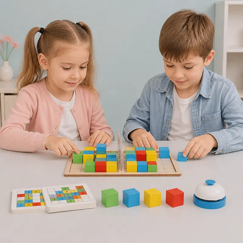 Игра 3D с блокчета за напасване на цветове