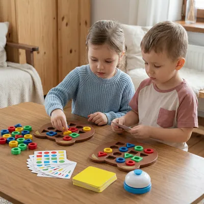 Игра за напасване на цветове и форми, образователна