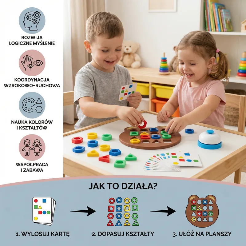 Игра за напасване на цветове и форми, образователна — снимка 2