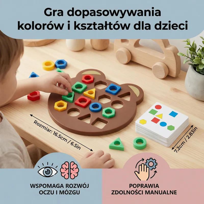 Игра за напасване на цветове и форми, образователна — снимка 4