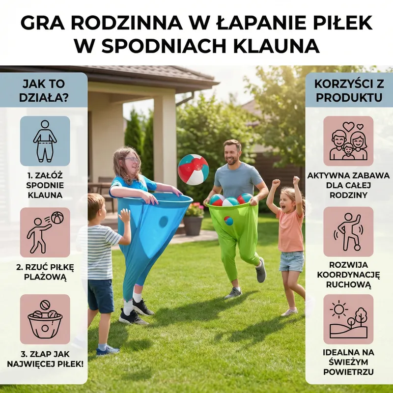 Семейна игра с хващане на топки в панталона на клоун — снимка 2