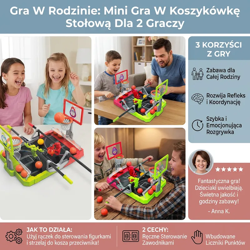Настолна мини баскетболна игра за 2 играчи — снимка 2