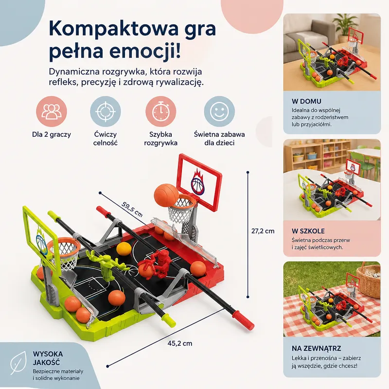 Настолна мини баскетболна игра за 2 играчи — снимка 4