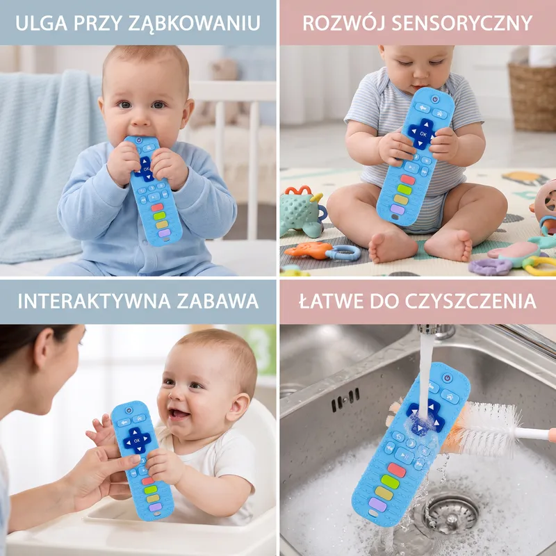 Силиконова гризалка във формата на дистанционно, без BPA — снимка 3
