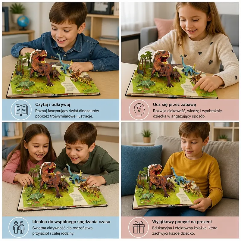 Интерактивна 3D pop-up енциклопедия за динозаври — снимка 3