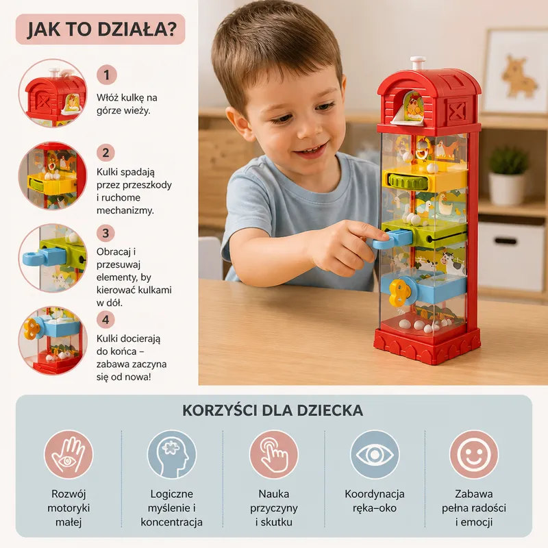 Интерактивна ферма с топчеста писта за фина моторика — снимка 2