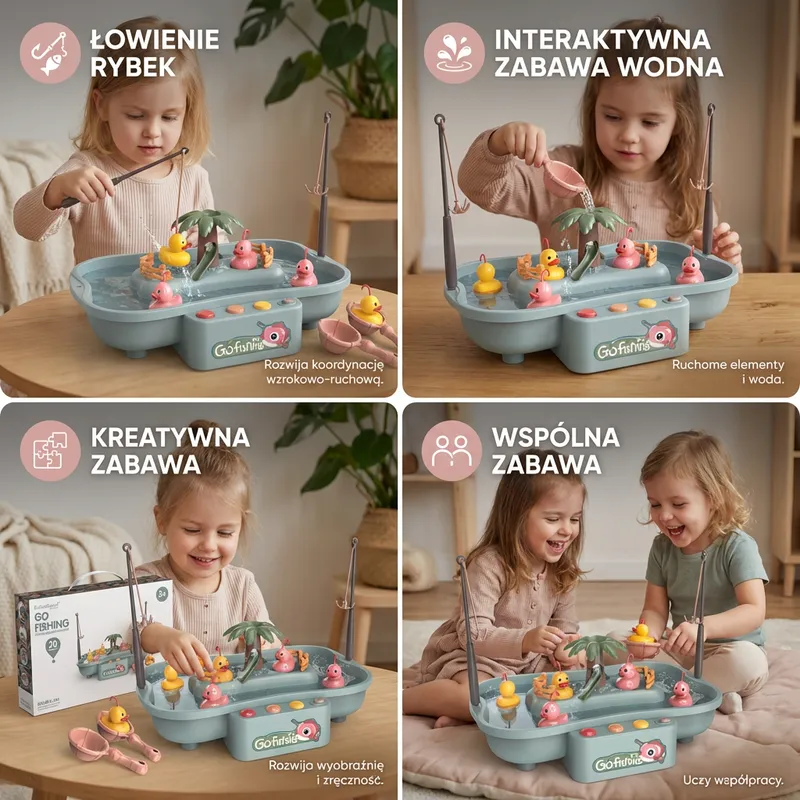 Интерактивна игра за риболов с въдици за игра във вода — снимка 3