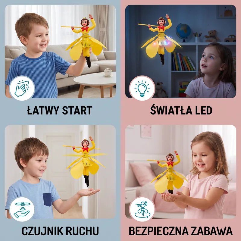Летяща маймунка със сензор за движение и LED светлини — снимка 4