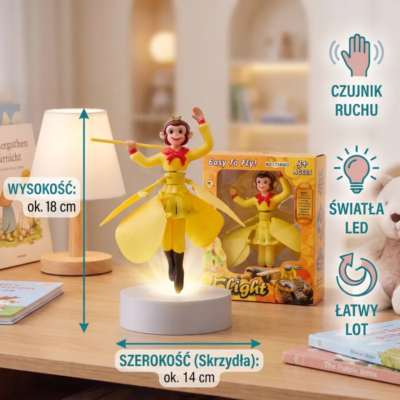 Летяща маймунка със сензор за движение и LED светлини — снимка 5