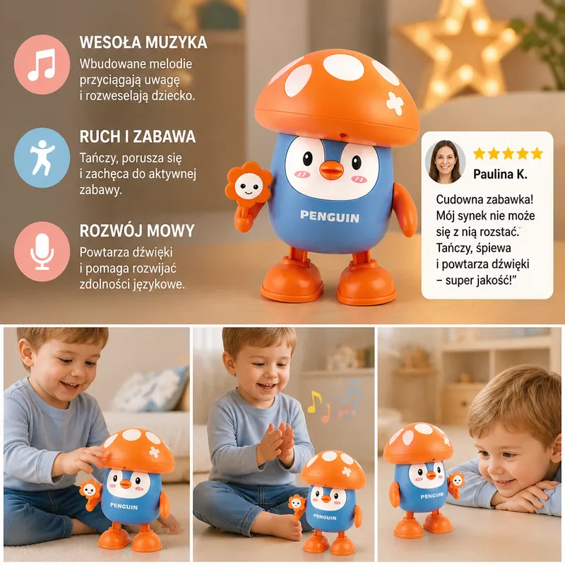 Интерактивна играчка пингвин, който говори и танцува — снимка 3