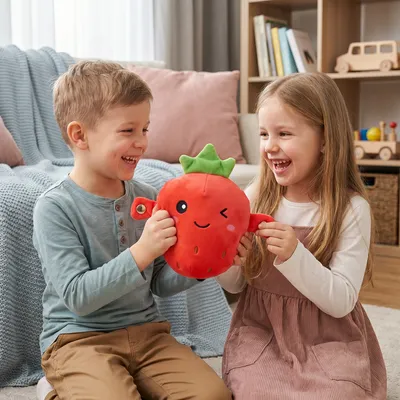 Интерактивна плюшена играчка плодче, музикална и сензорна