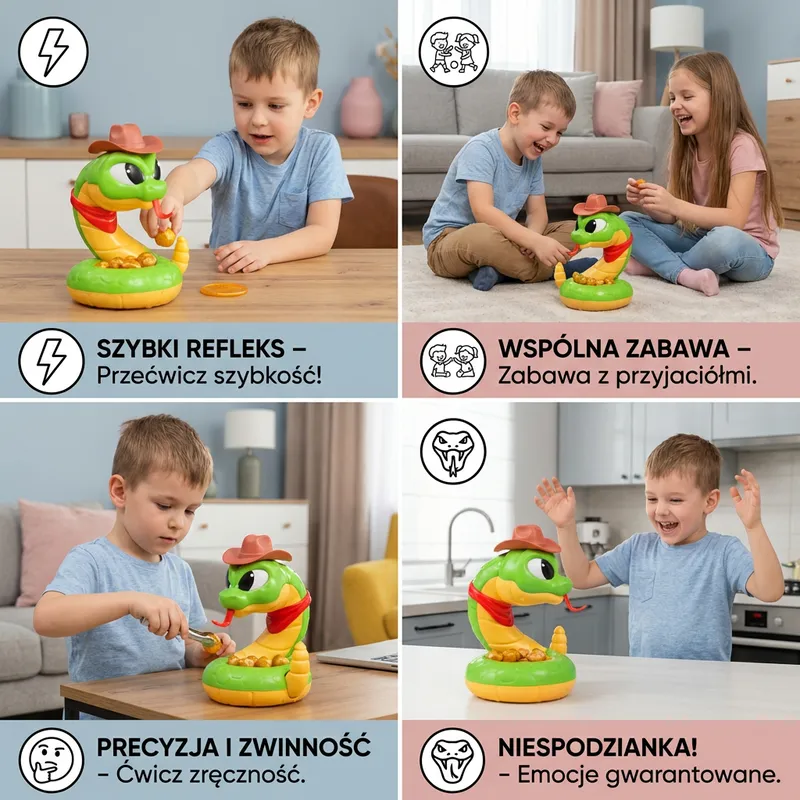 Интерактивна играчка змия, игра за бързи рефлекси — снимка 3