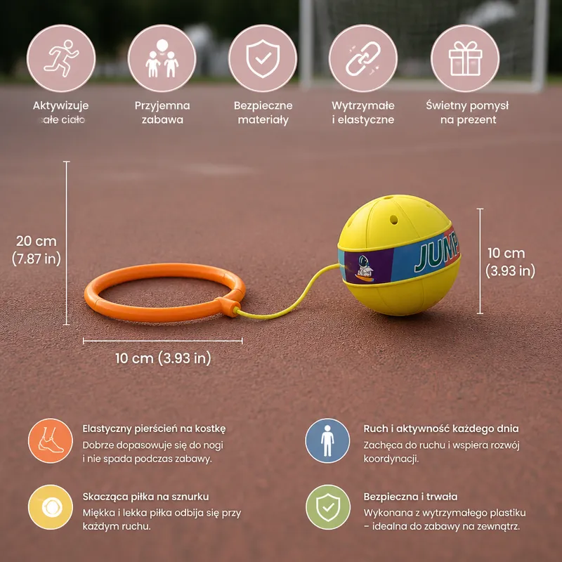 Скачаща топка за глезен Skip Ball за деца — снимка 5