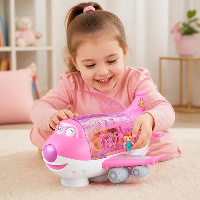 Играчка самолет със светлини и музика