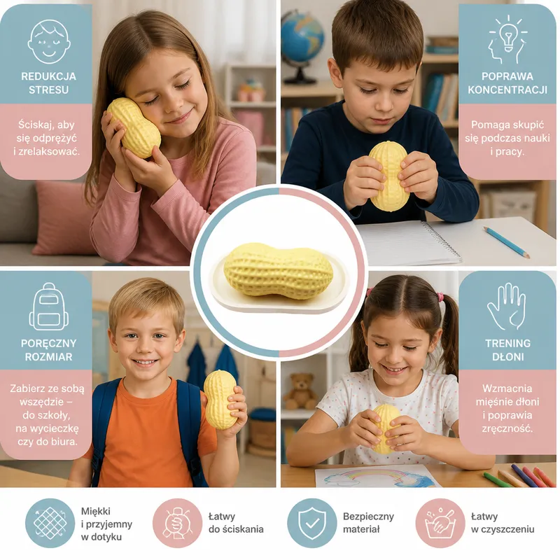 Антистрес играчка squishy фъстък Jumbo — снимка 3