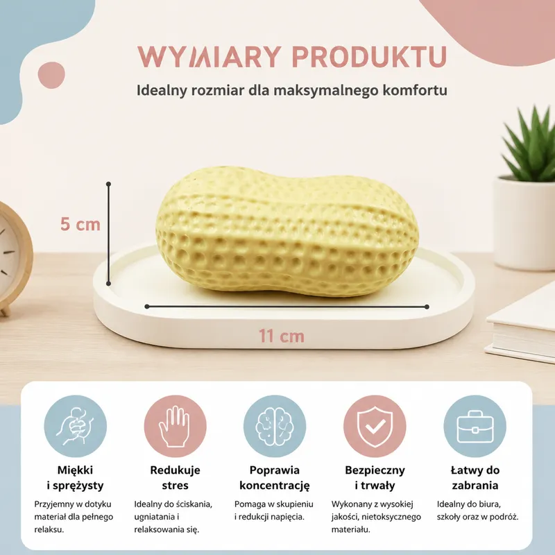 Антистрес играчка squishy фъстък Jumbo — снимка 4