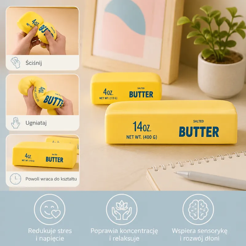 Антистрес сензорна играчка squishy Jumbo Butter Stick — снимка 2