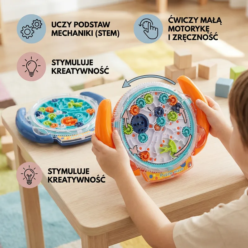 3D колело лабиринт, игра за сръчност и обучение — снимка 2