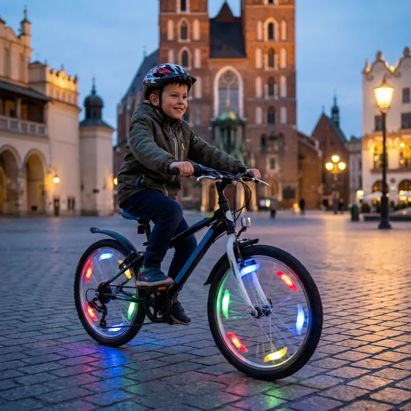 Цветни LED лампички за спици на велосипед — снимка 5