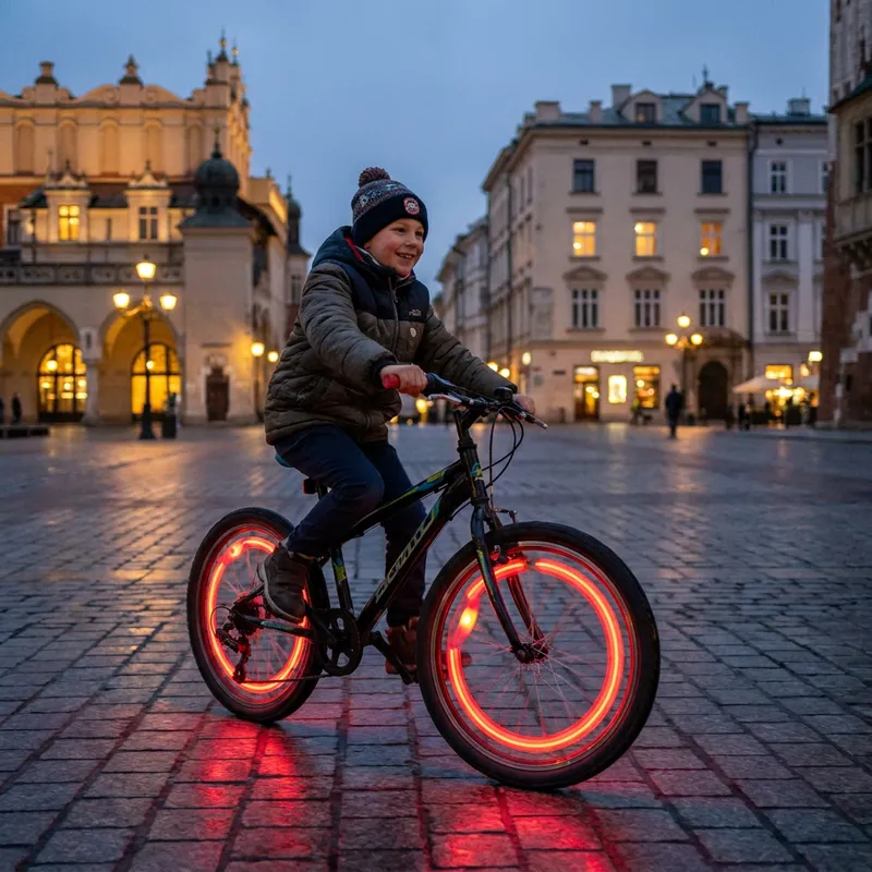 Цветни LED лампички за спици на велосипед — снимка 6