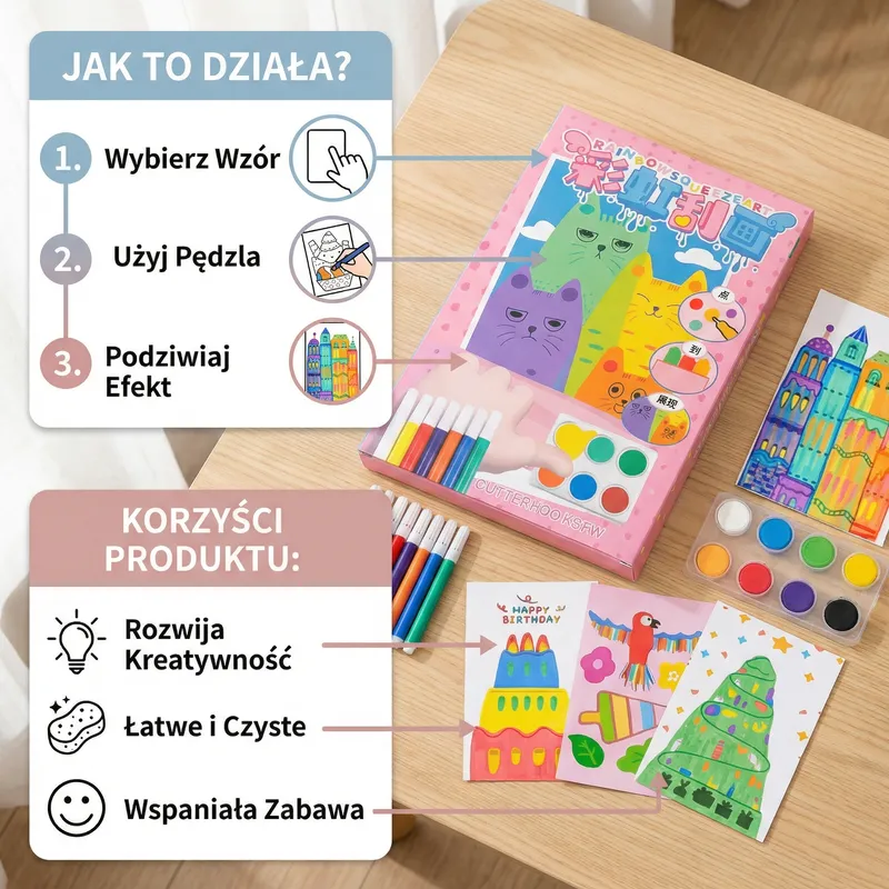 Творчески комплект за рисуване с дъгови бои — снимка 2