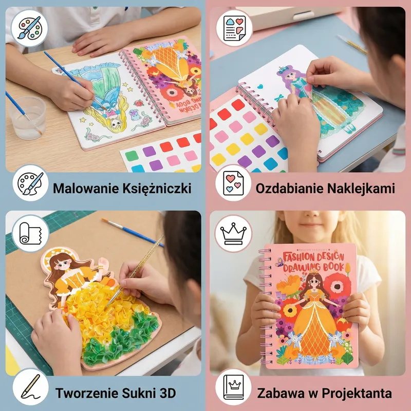 Книжка за рисуване и творчество с принцеси — снимка 3