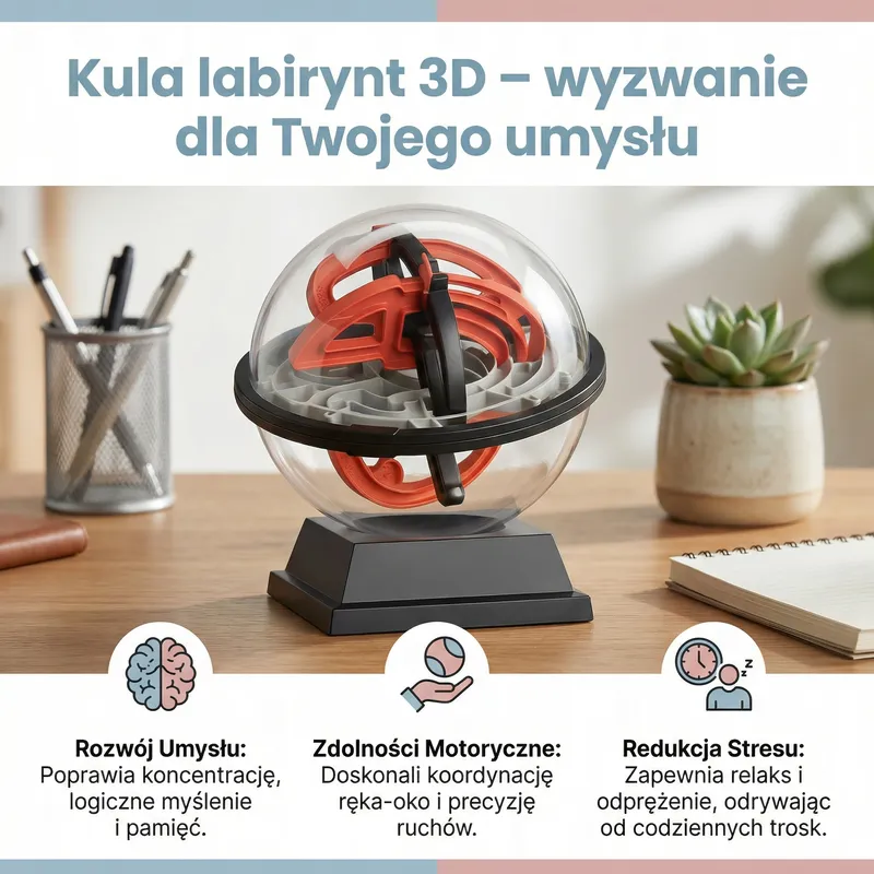 3D топка лабиринт, предизвикателство за ума — снимка 2