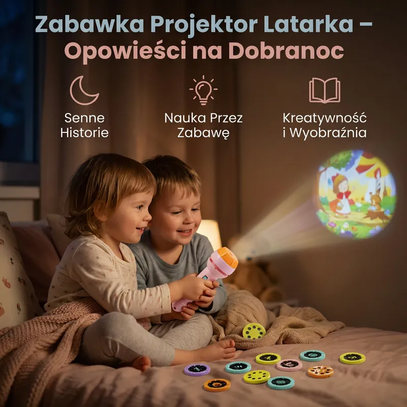 Детско фенерче проектор с приказки за лека нощ — снимка 2