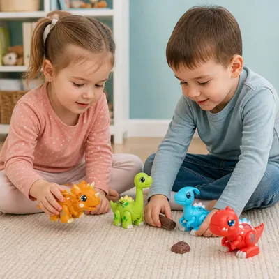 Образователна STEM играчка динозавър със светлини и звуци