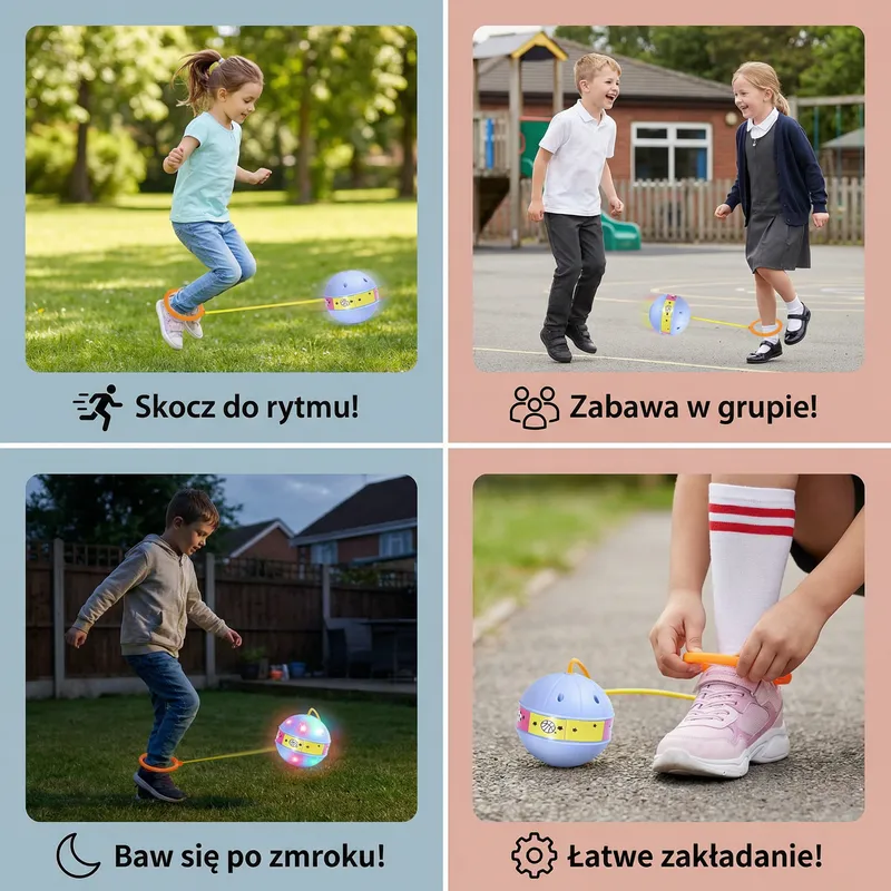 LED скачаща топка за глезен, играчка за скачане — снимка 3