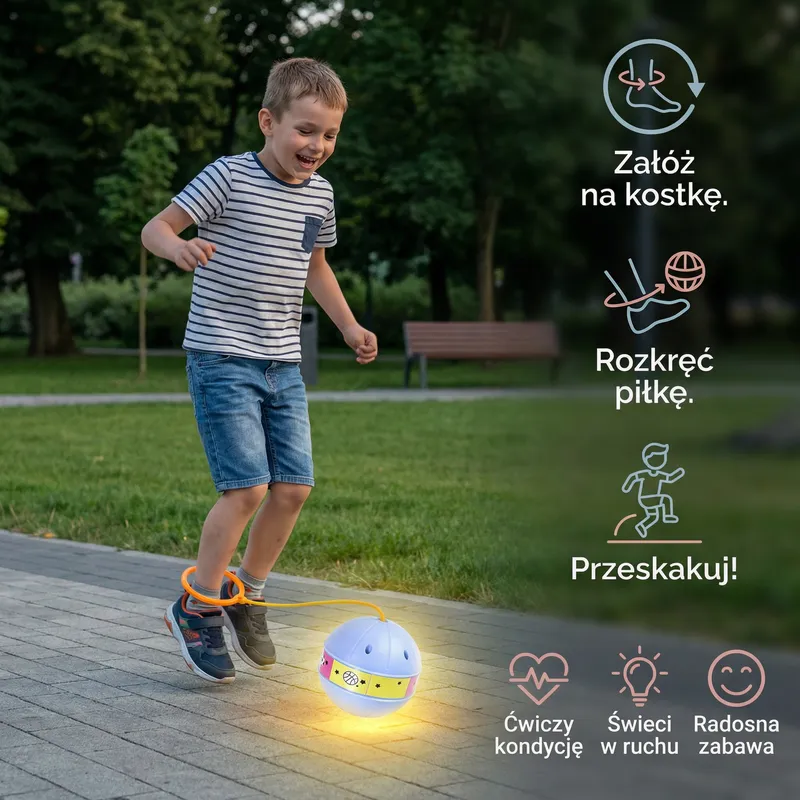LED скачаща топка за глезен, играчка за скачане — снимка 4