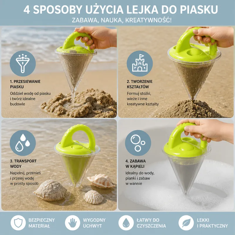 Детска фуния за пясък за игра на плажа — снимка 4