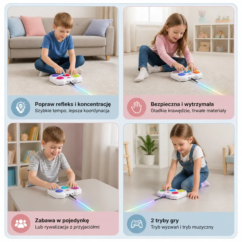 Интерактивна LED игра за рефлекси Light Defense Challenge — снимка 4