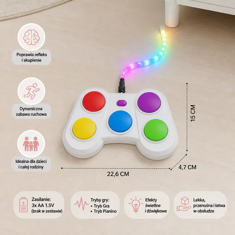 Интерактивна LED игра за рефлекси Light Defense Challenge — снимка 5