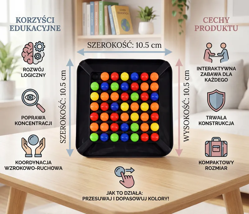 Логическа игра за напасване на цветове с топчета — снимка 4