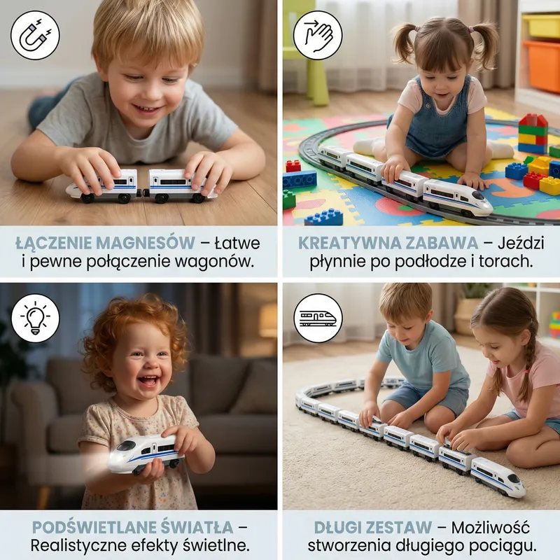 Умно влакче с вагончета, играчка за деца — снимка 3