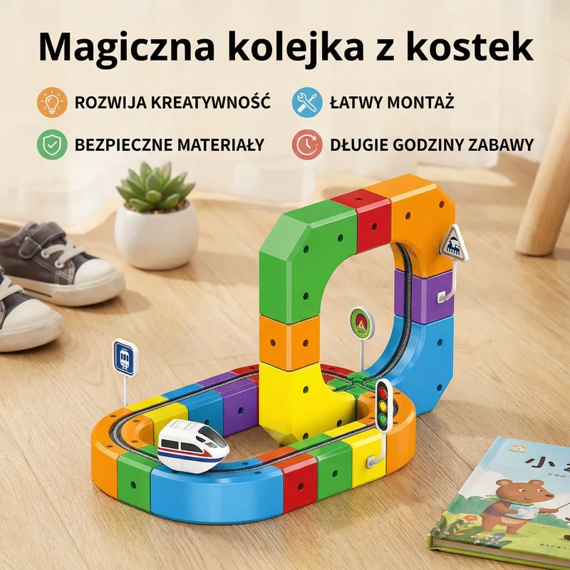 Вълшебно влакче от кубчета, играчка за деца — снимка 4