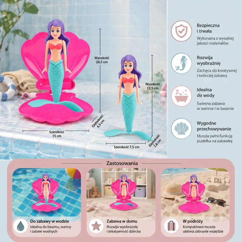 Магическа русалка, играчка за игра във водата — снимка 5