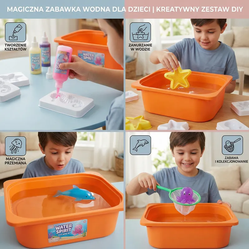 Вълшебна водна играчка за създаване на плуващи животни — снимка 2