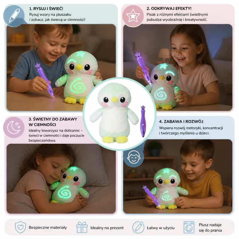 Интерактивна плюшена играчка със светещ писец — снимка 3